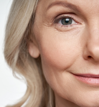 Close up of woman's face